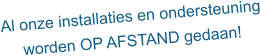 Al onze installaties en ondersteuning worden OP AFSTAND gedaan!